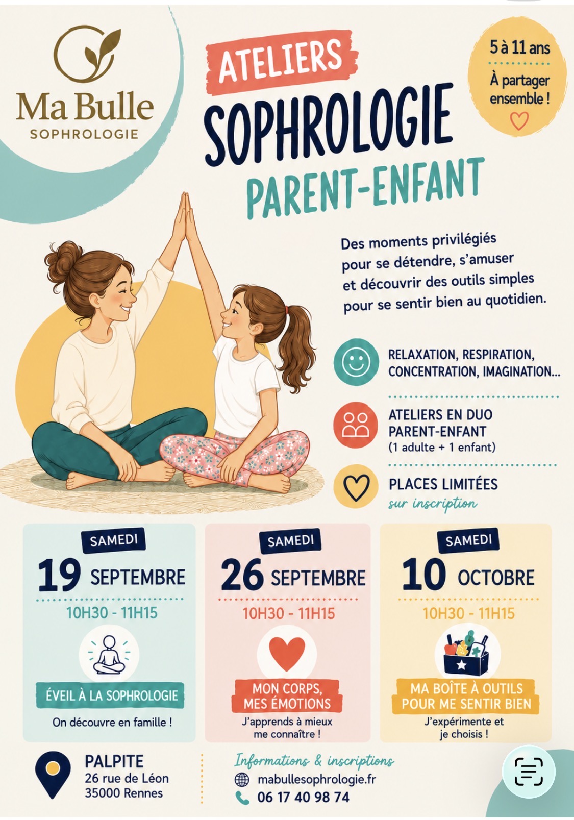 Lire la suite à propos de l’article ATELIERS SOPHROLOGIE DUO parent-enfant